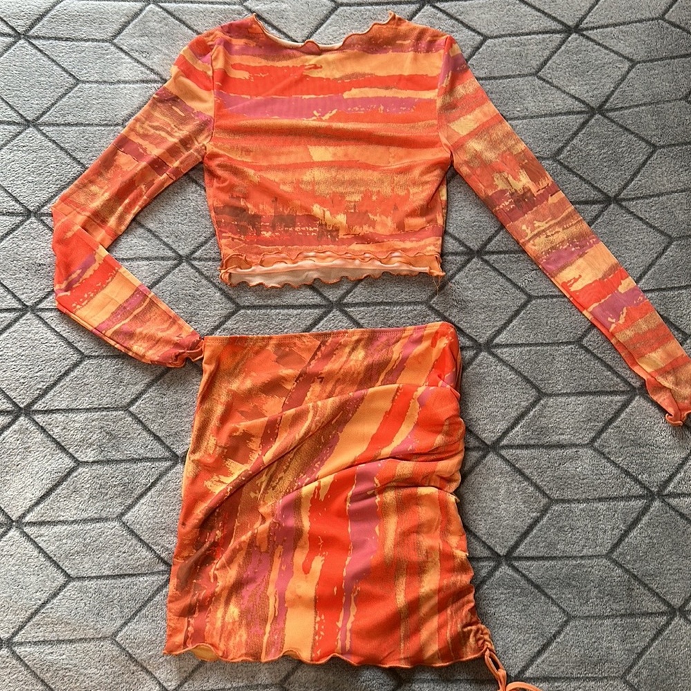 matching shirt and skirt set!